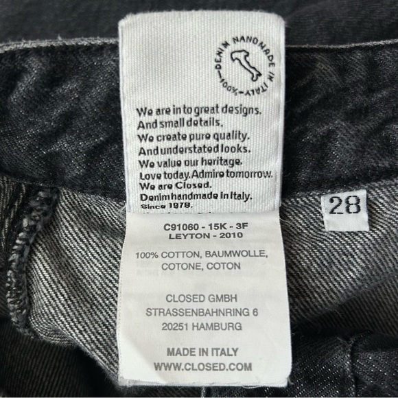 Closed Leyton Ultra High-Rise Cropped Wide-Leg Carpenter Jeans Gray Grey Sz 28 - Picture 16 of 16